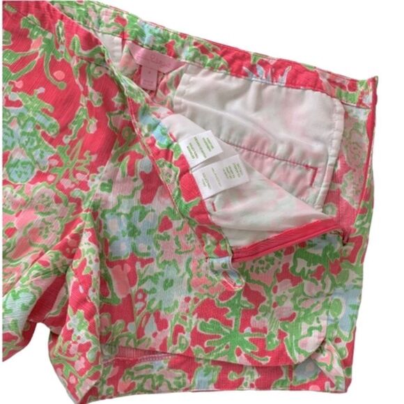 Lilly Pulitzer Southern Charm Pink Green Addie Shorts - Picture 3 of 8